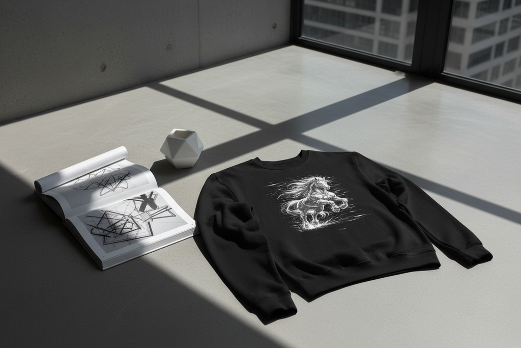 Glitched Gallop Sweatshirt Lifestyle Image