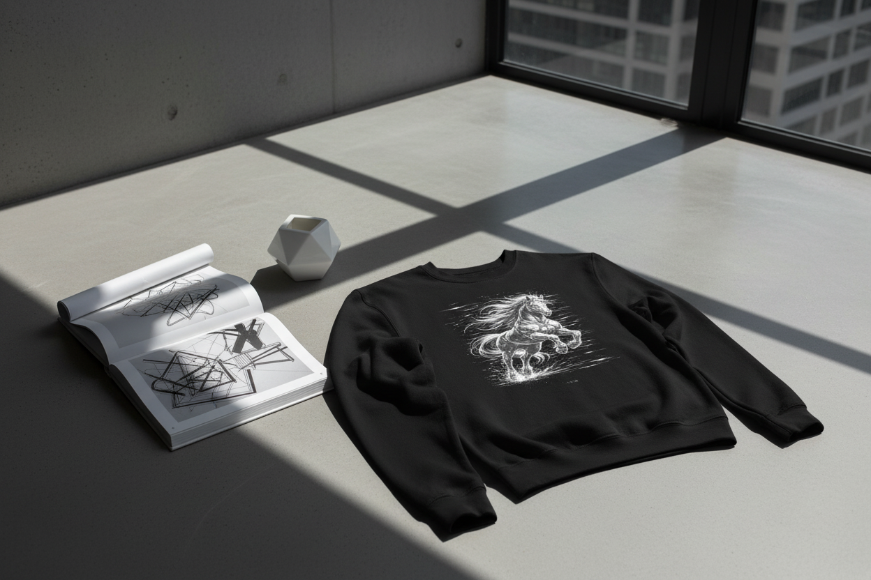 Glitched Gallop Sweatshirt Lifestyle Image